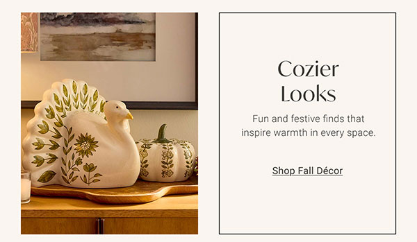 Cozier Looks | Shop Fall Décor >