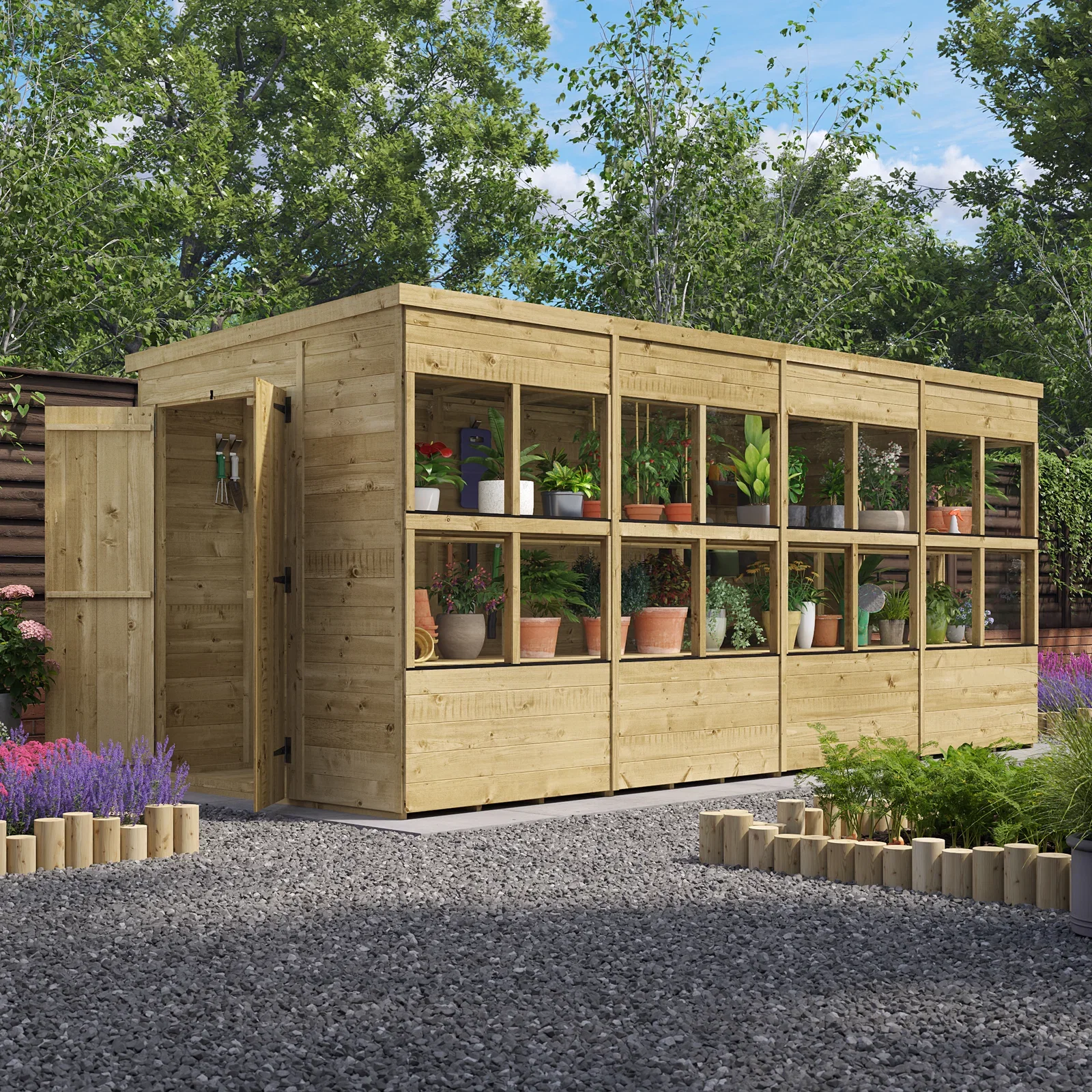 Image of BillyOh Planthouse Pressure Treated Pent Potting Shed