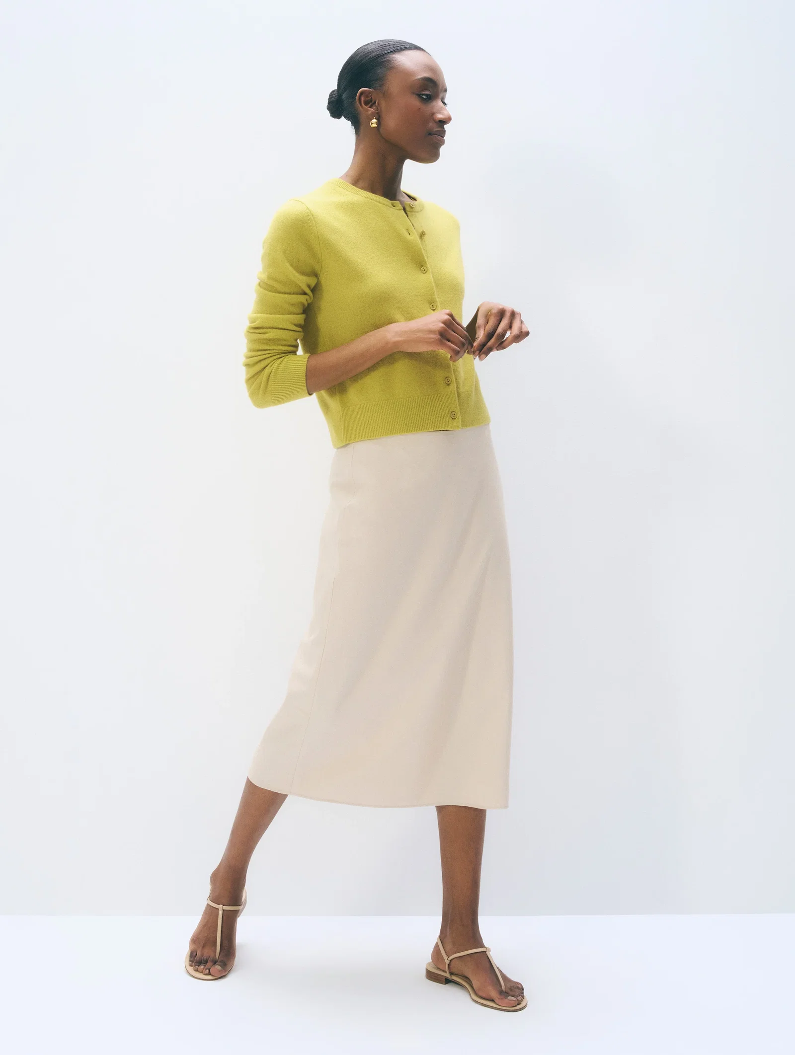 Image of Cashmere Crewneck Cardigan | Citronelle