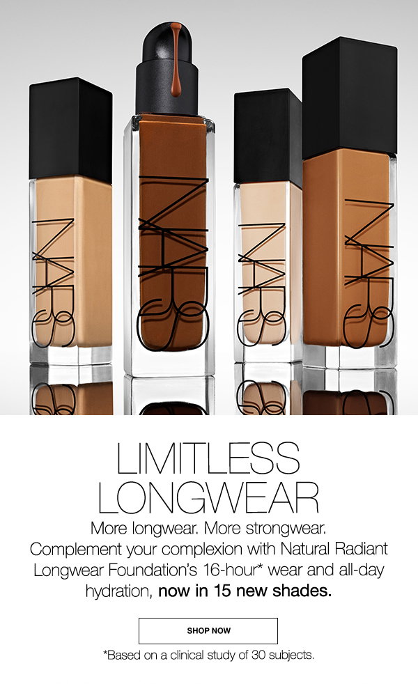 Complement your complexion with Natural Radiant Longwear Foundation’s 16-hour* wear and all-day hydration, now in 15 new shades.
