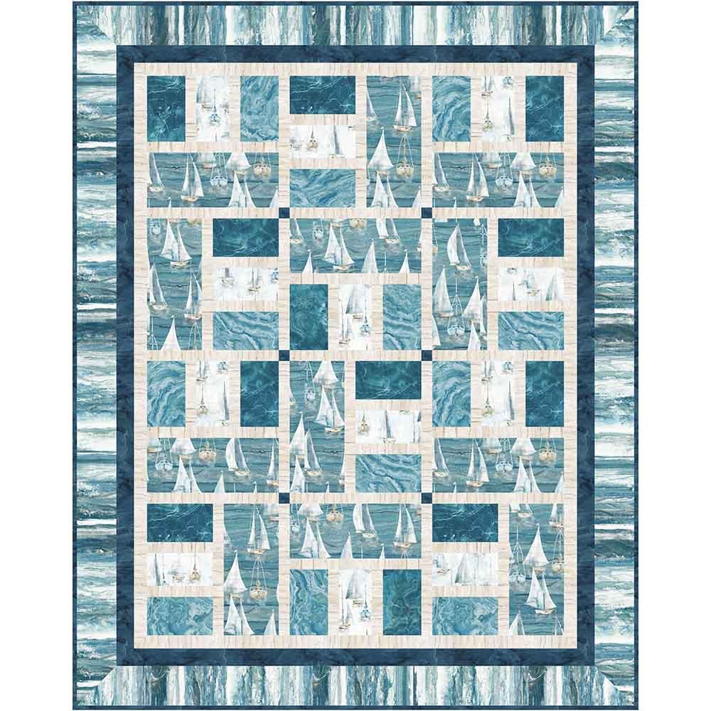 Image of Sail Away - Northcott Studio - Smooth Sailing by Deborah Edwards - Northcott Fabrics - Quilt Kit