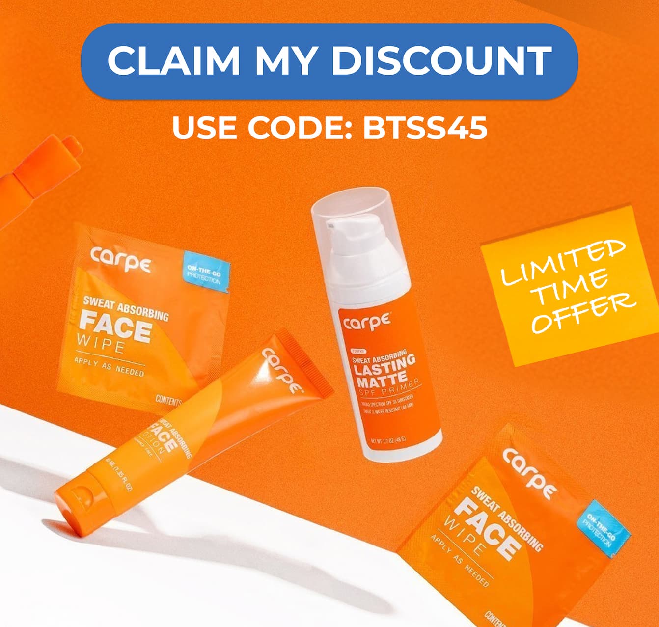 Use code BTSS45