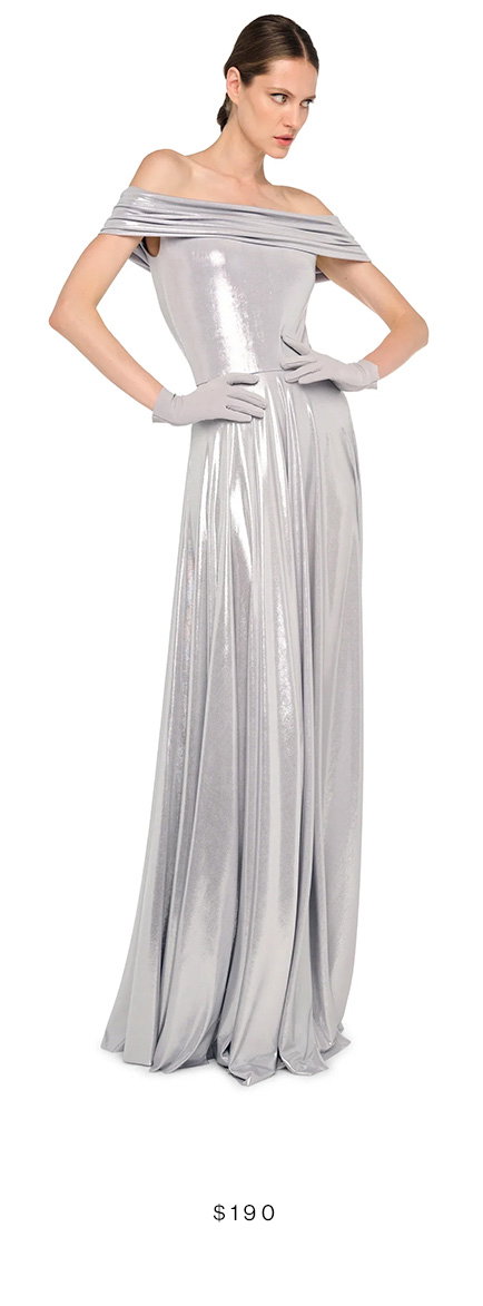 COWL FLARED GOWN