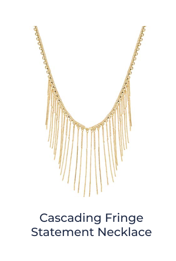 Cascading Fringe Statement Necklace