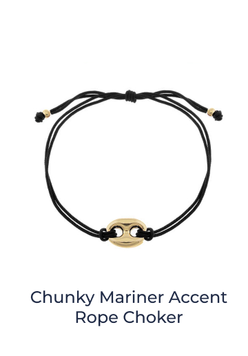 Chunky Mariner Accent Rope Choker