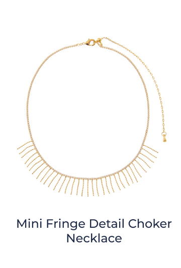 Mini Fringe Detail Choker Necklace