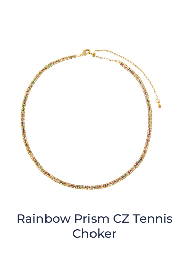 Rainbow Prism CZ Tennis Choker