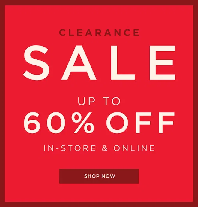 Clearance Sale - Up To 60% Off