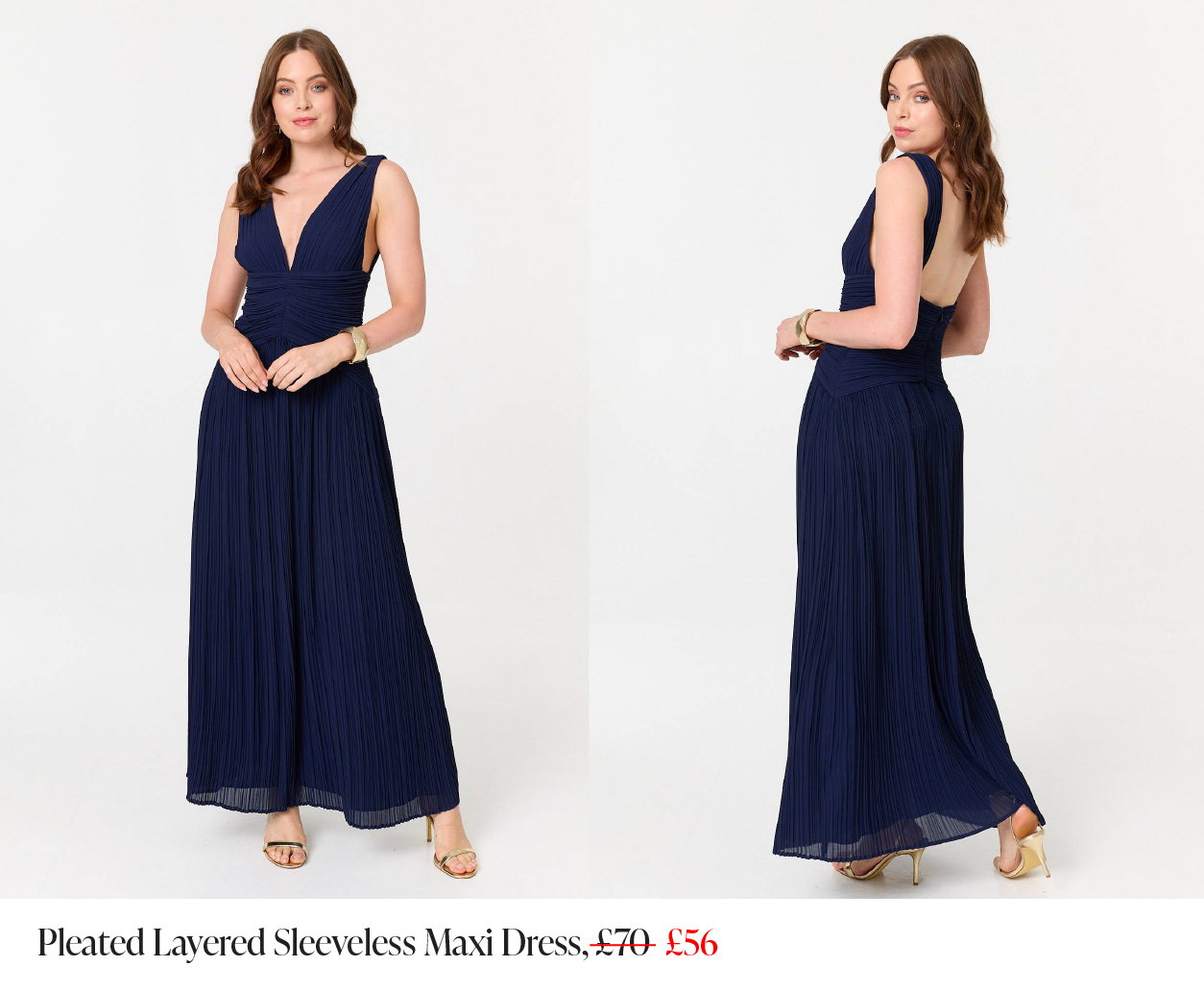 Pleated Layered Sleeveless Maxi Dress | Shop Now