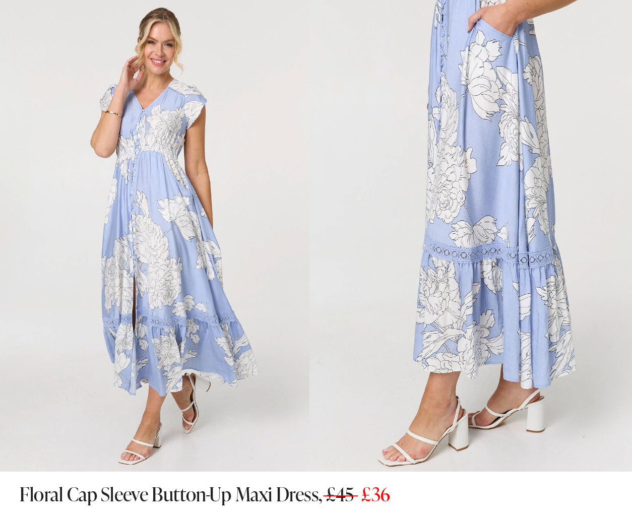 Floral Cap Sleeve Button-Up Maxi Dress | Shop Now