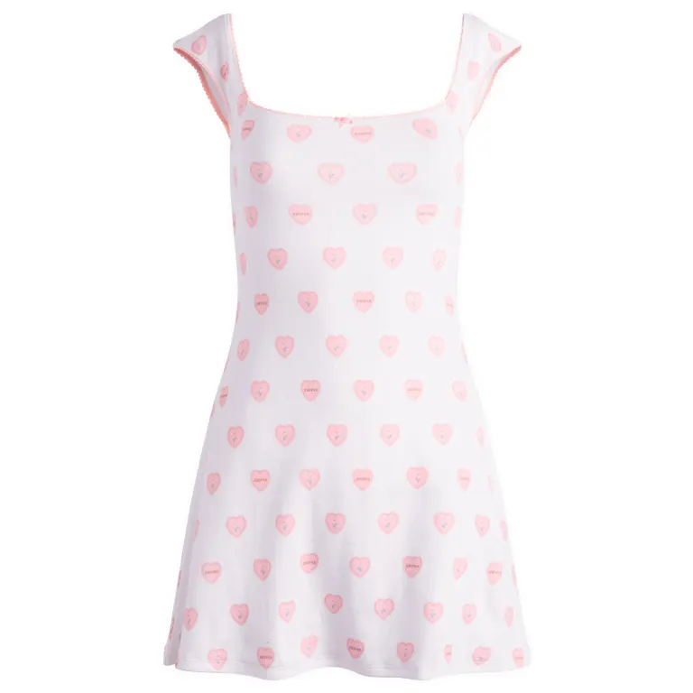 SKIMS Pointelle Cap Sleeve Mini Dress