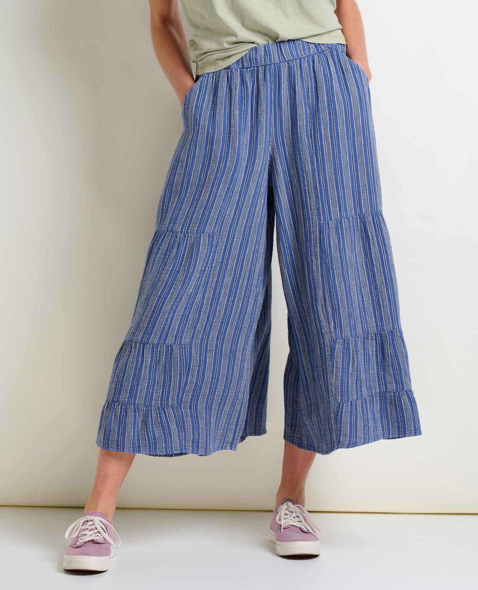 Image of Tate Double Weave Palazzo Pant