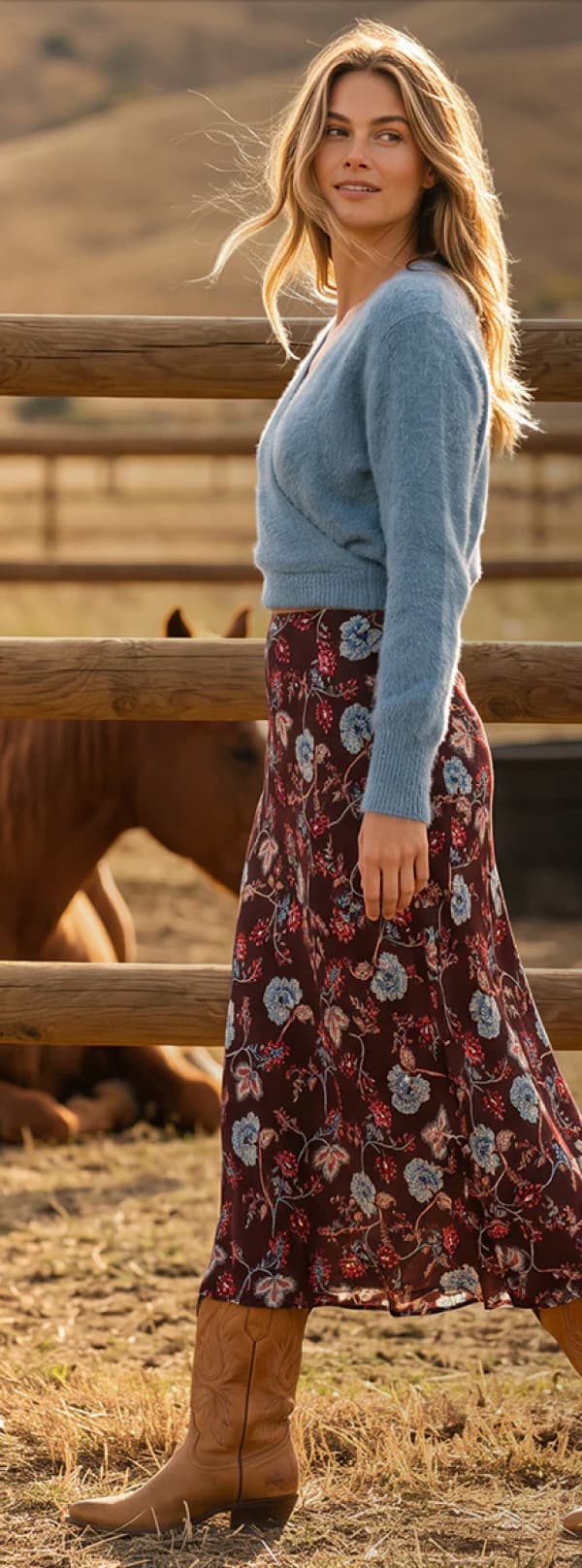 Bias Cut Midi Skirt