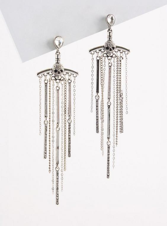 Skull Fringe Earring