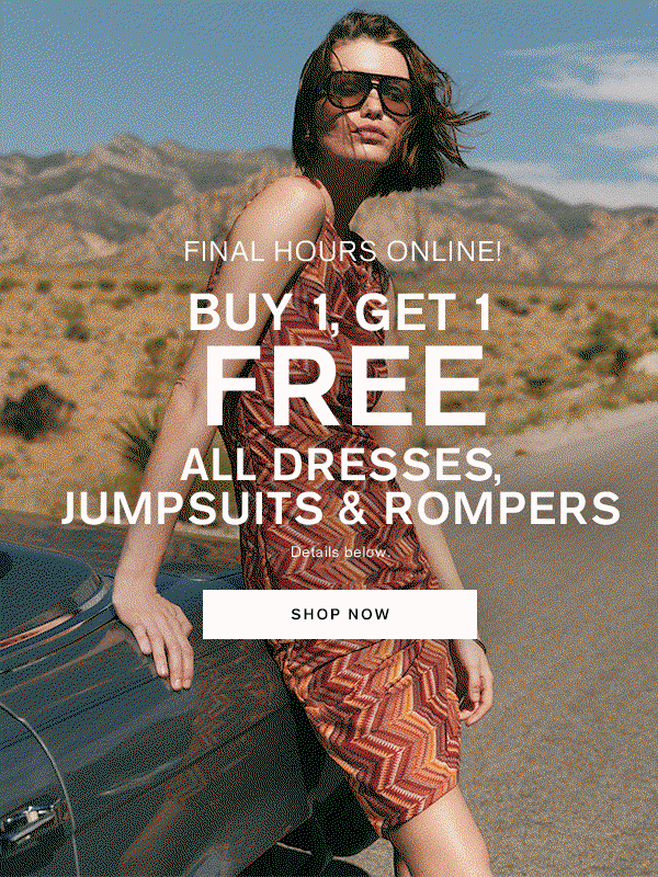 BOGO Free All Dresses, Jumpsuits & Rompers