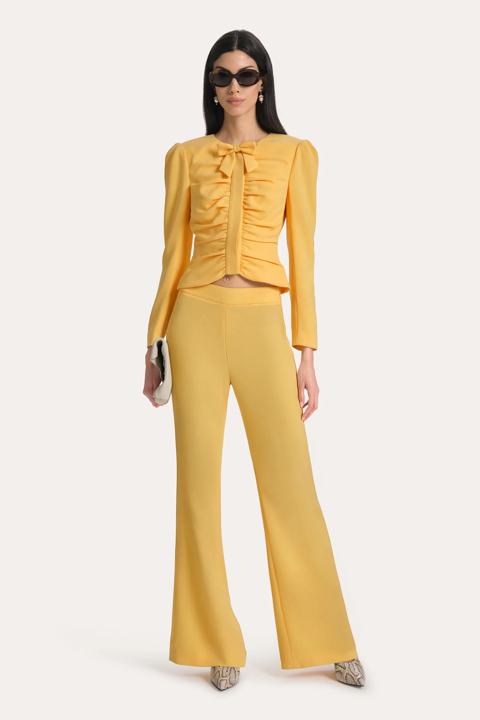 Image of Sienna Crepe Ruched Jacket