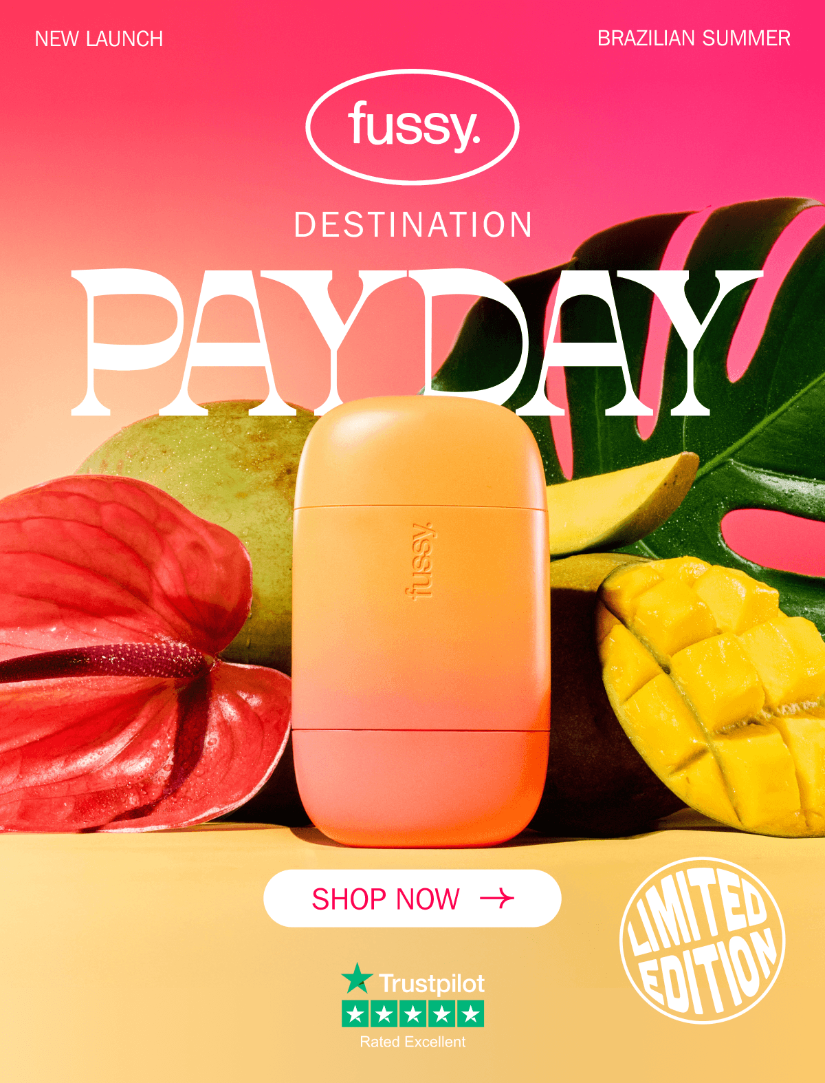 NEW LAUNCH BRAZILIAN SUMMER DESTINATION PAYDAY SHOP NOW Rated Excellent