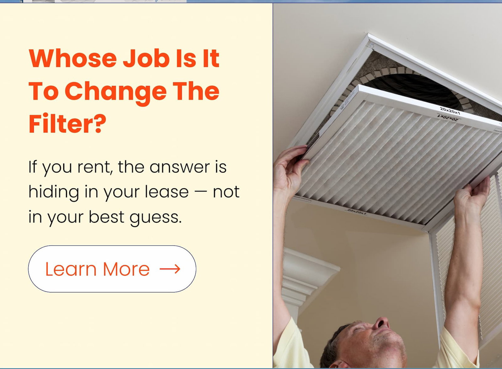 Whose job is it to change the filter? If you rent, the answer is hiding in your lease — not in your best guess.