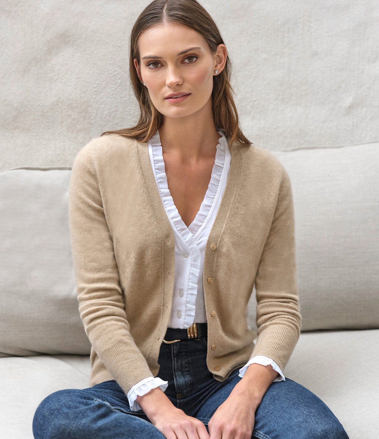Cashmere V Neck Cardigan