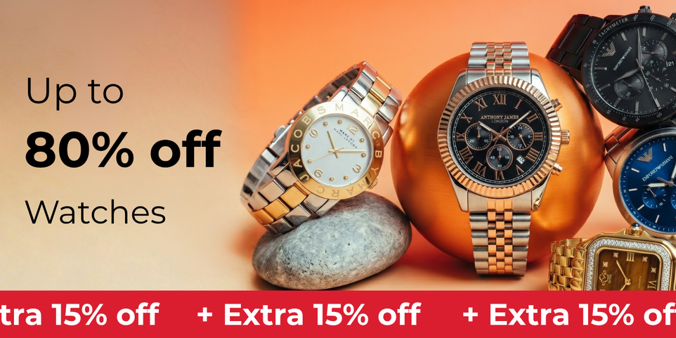 UP TO 80% OFF WATCHES +EXTRA 15% OFF CODE: PAYDAY15