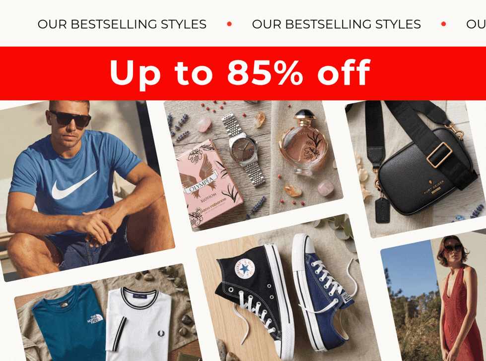 OUR BESTSELLING STYLES UP TO 85% OFF 