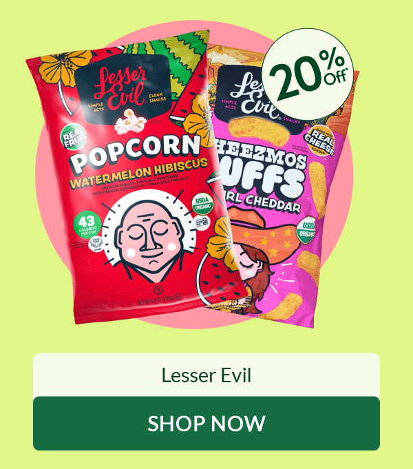 Lesser Evil Chips and Puffs / 20% Off