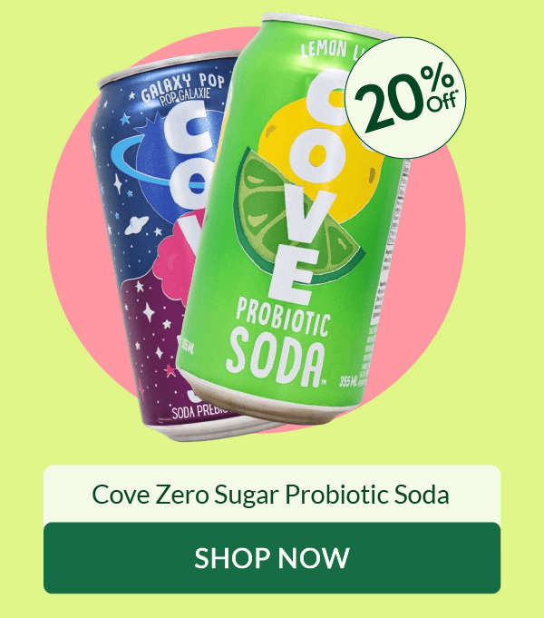 Cove Probiotic Soda Drinks / 20% Off