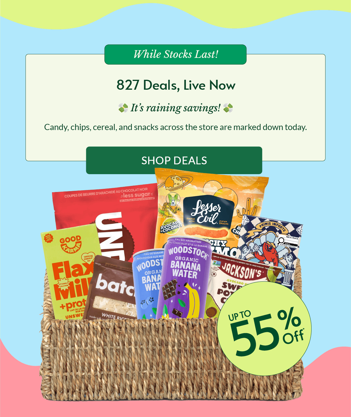 SALES BANNER / UP TO 55% OFF