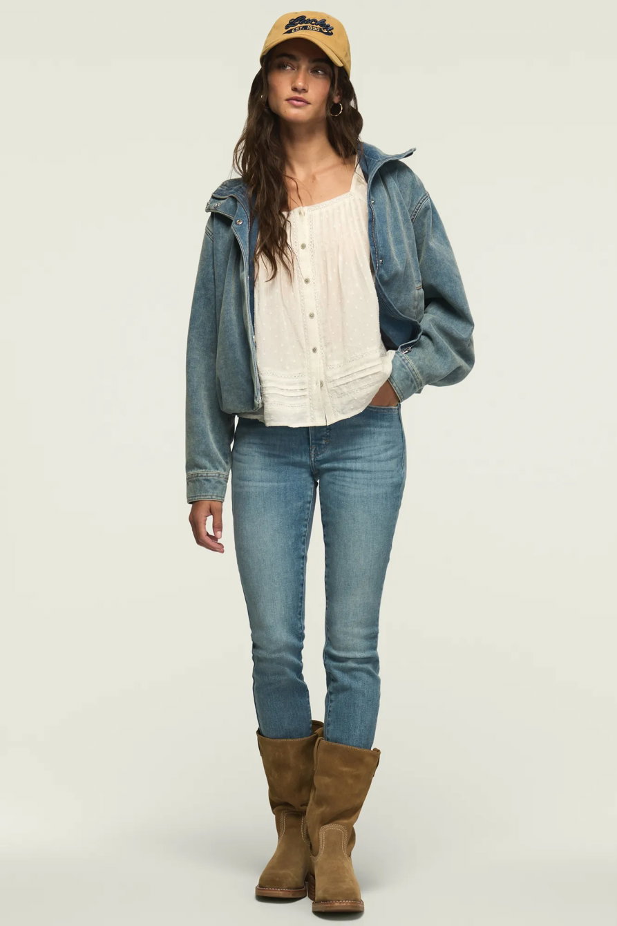 Image of Lucky Brand High Rise Bridgette Skinny - Women's Pants Denim Skinny Jeans in Here We Go Indigo Wash