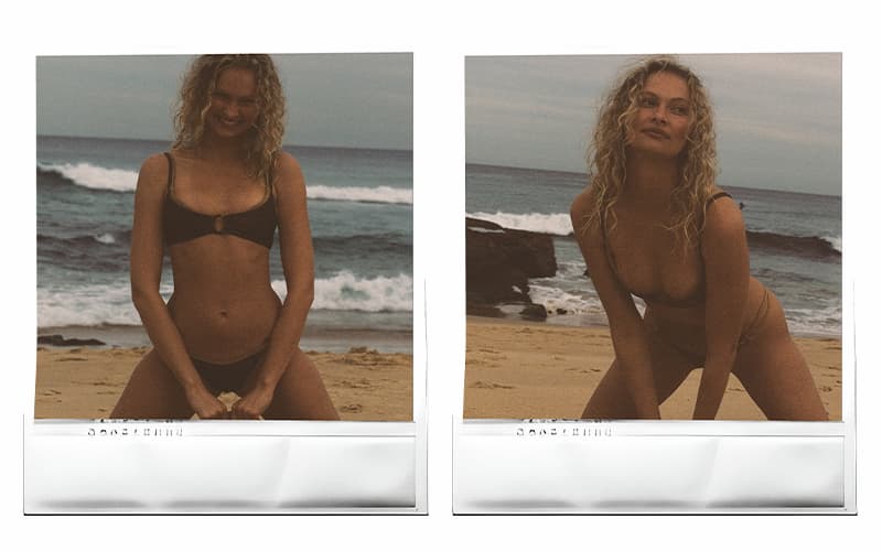 Viper Layered Bralette Bikini Top, Viper Ruched Sides Bikini Bottom & Viper Ring Midi Bikini Bottom.