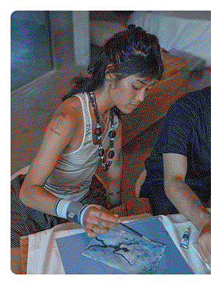 Transparent Blue x ANTI - creative watercolour class