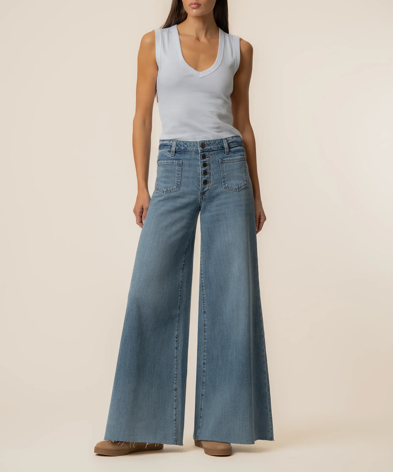 Image of Blake High Rise Super Wide Leg in Bright Wash