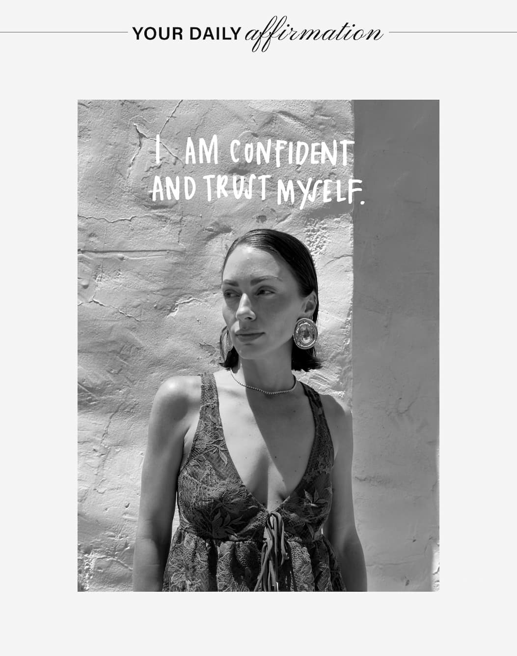 YOUR DAILY AFFIRMATION: I AM CONFIDENT AND TRUST MYSELF