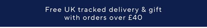 Free UK tracked delivery & gift with orders over £40