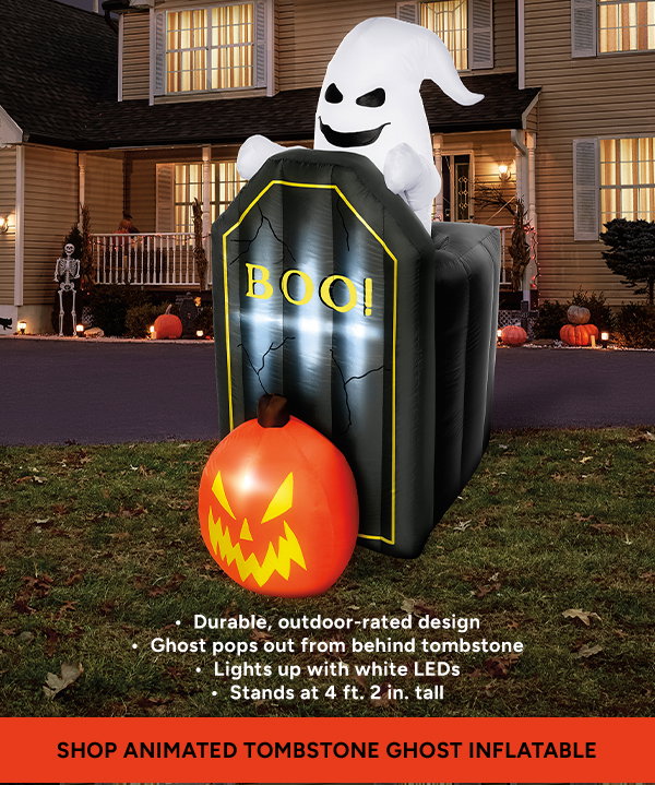 Shop Animated Tombstone Ghost Inflatable