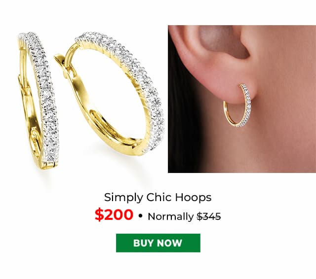 Simply Chic Hoops Gold Clad
