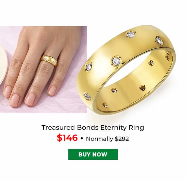 Treasured Bonds Eternity Ring Gold Clad