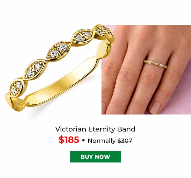 Victorian Eternity Band Gold Clad