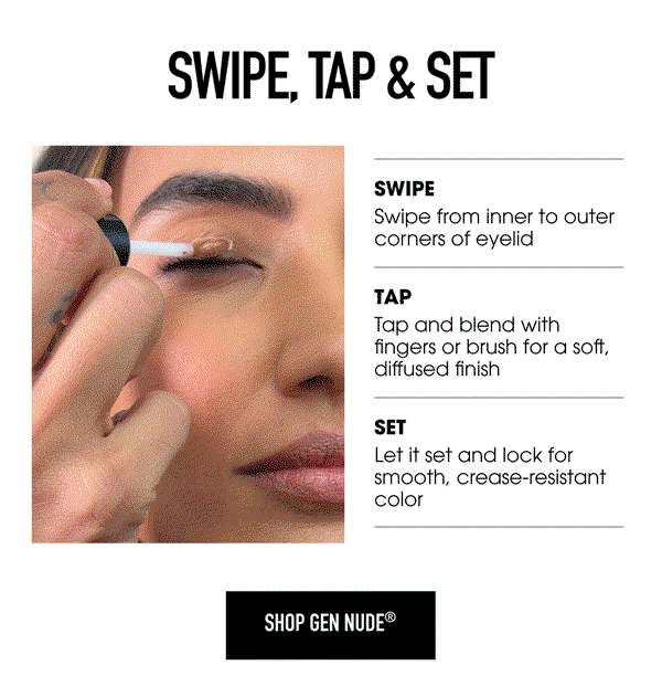 GEN NUDE® Liquid Mineral Eyeshadow application
