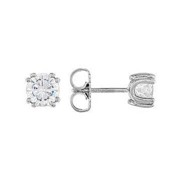 Moissanite Platineve Stud Earrings 1.00ctw DEW