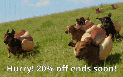 Get 20% off when you use code DOGDAYS