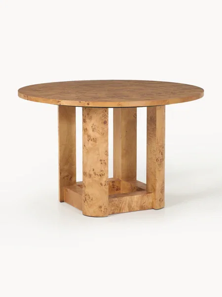 Ronde houten eettafel Edward, in verschillende formaten