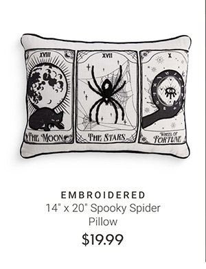 14" x 20" Spooky Spider Pillow