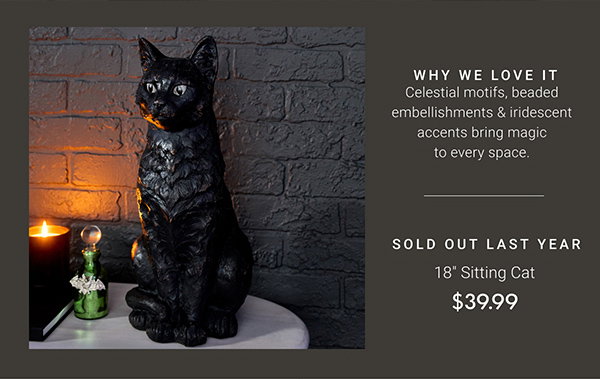 Why We Love It: 18" Sitting Cat