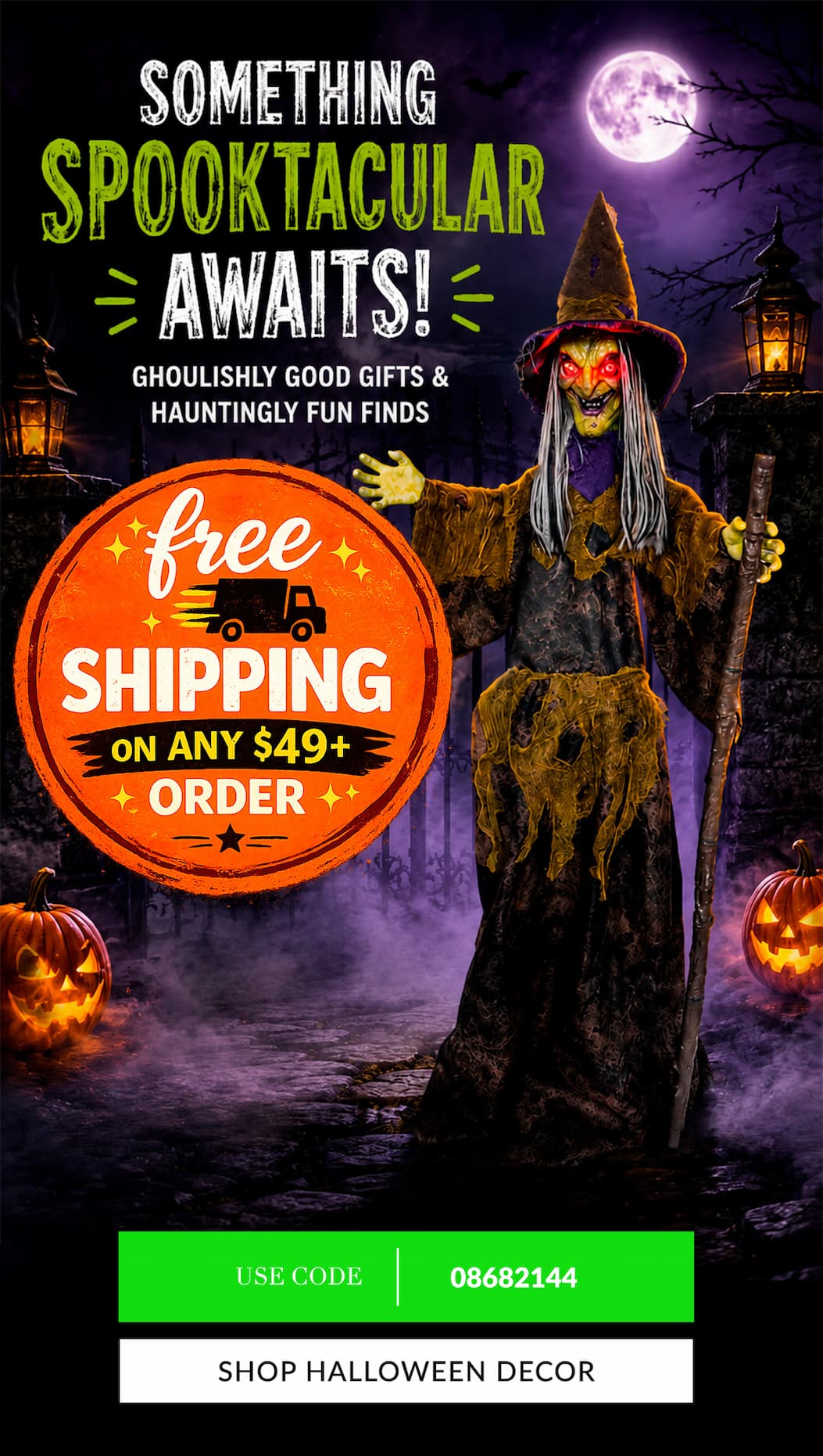 Free shipping on any $49+ order