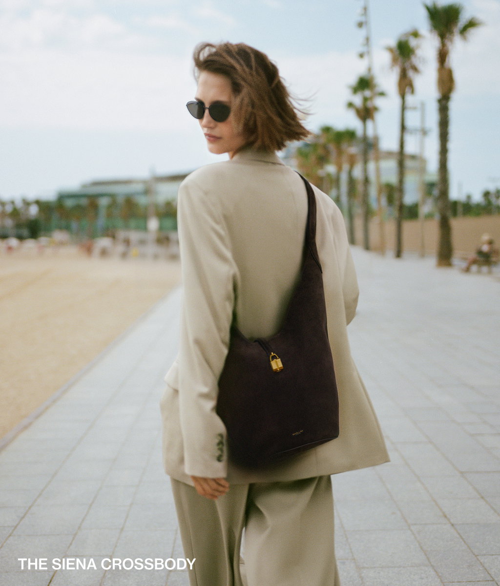 siena crossbody dark chocolate suede