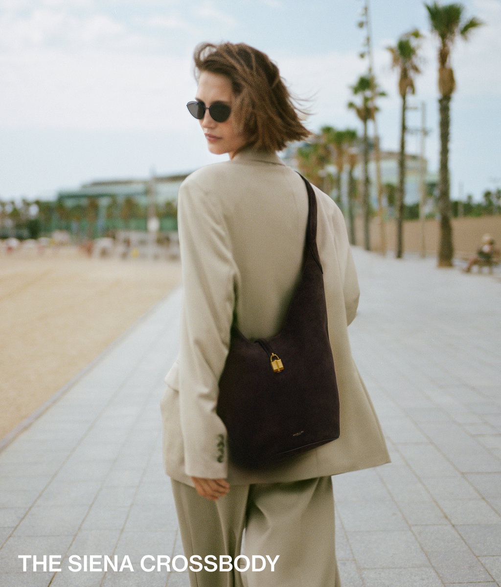 siena crossbody dark chocolate suede