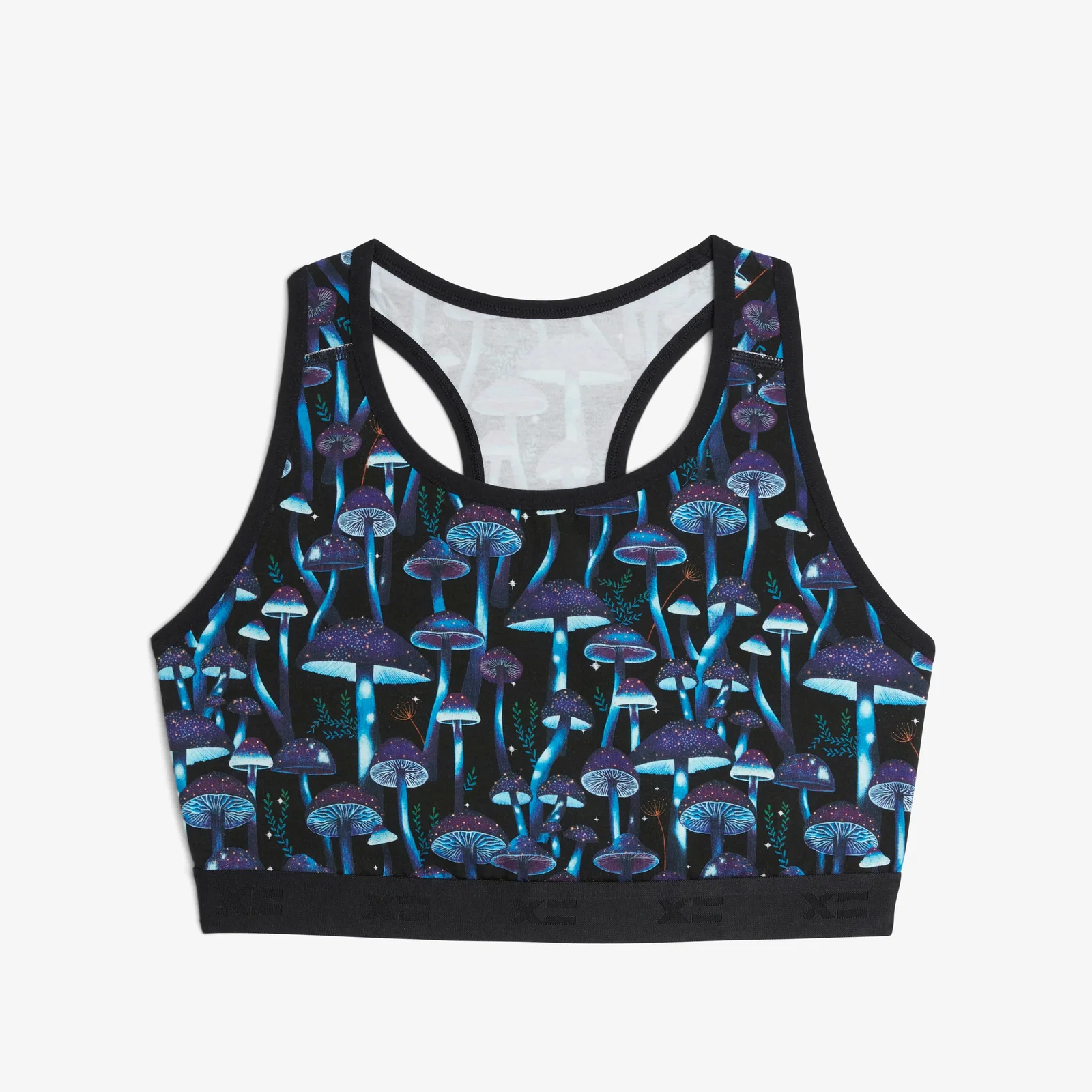 Image of Racerback Soft Bra - Moonlit Mushrooms