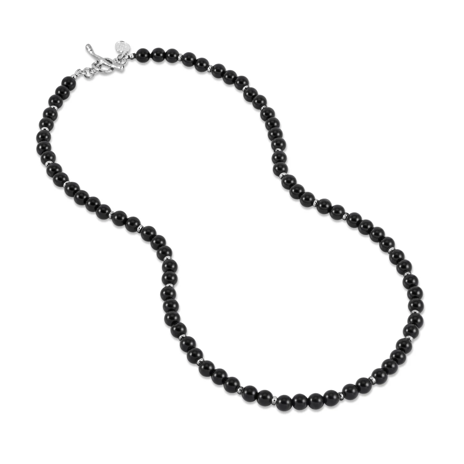 Image of Men's Black Onyx Halo Necklace
