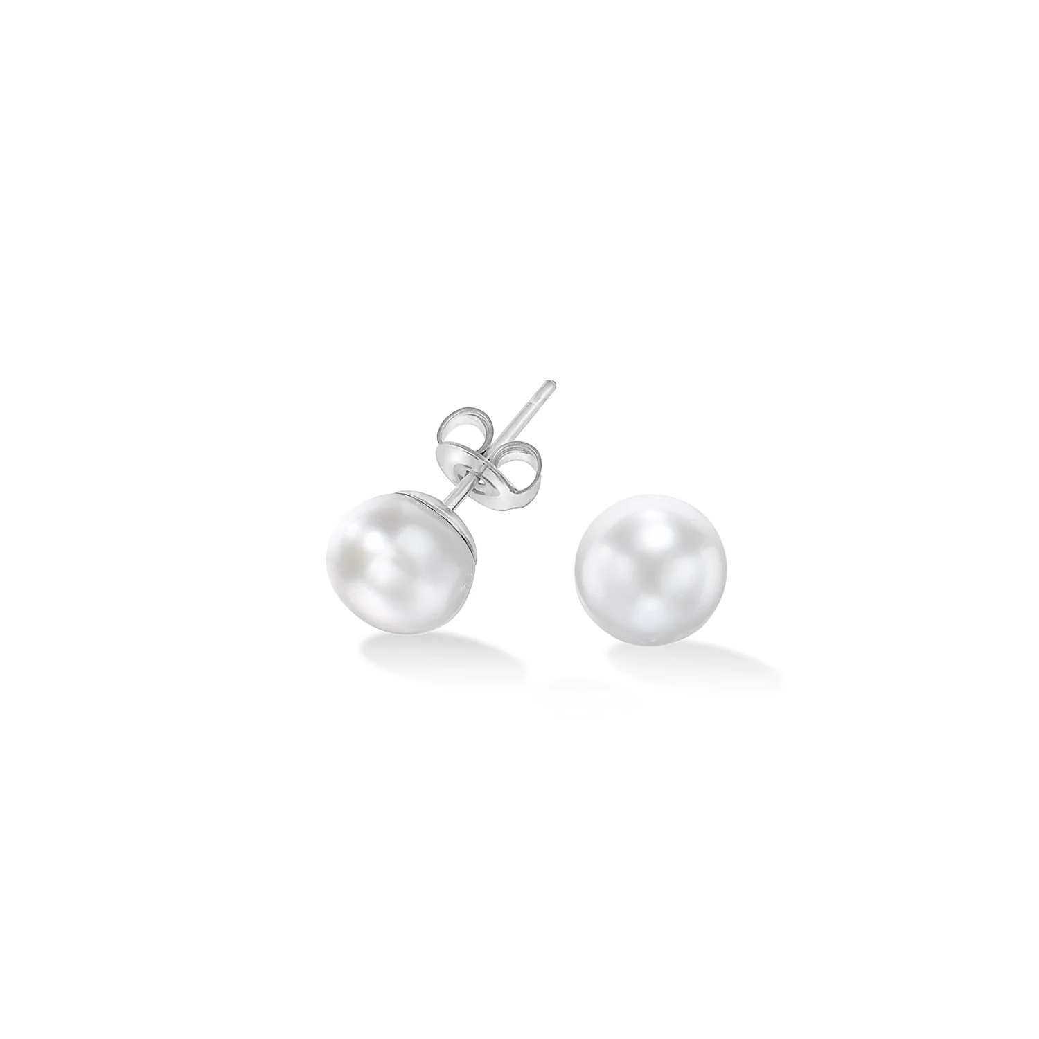 Image of White Freshwater Luna Pearl™ Studs (Seconds)